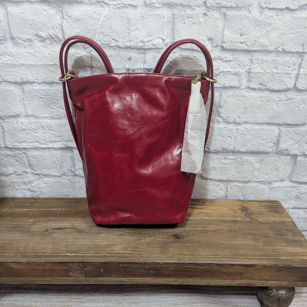 HOBO Red Leather Backpack